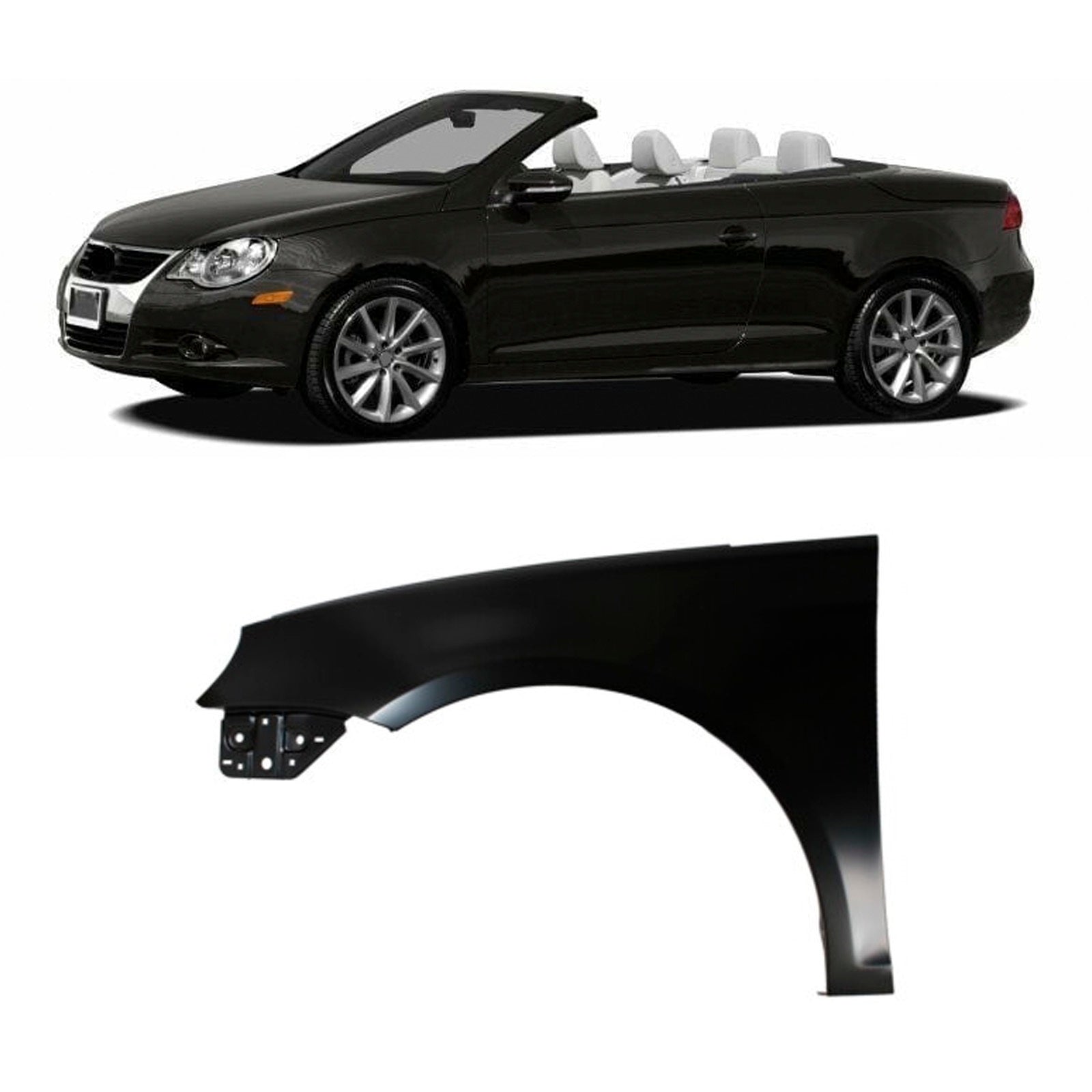 Fits VW Eos 2006-2015 Front Wing Primed Passenger Side