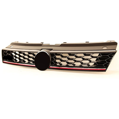 Fits VW Polo Gti 2014-2017 Front Bumper Main Grille With Red Trim - tradevehicleparts.co.uk