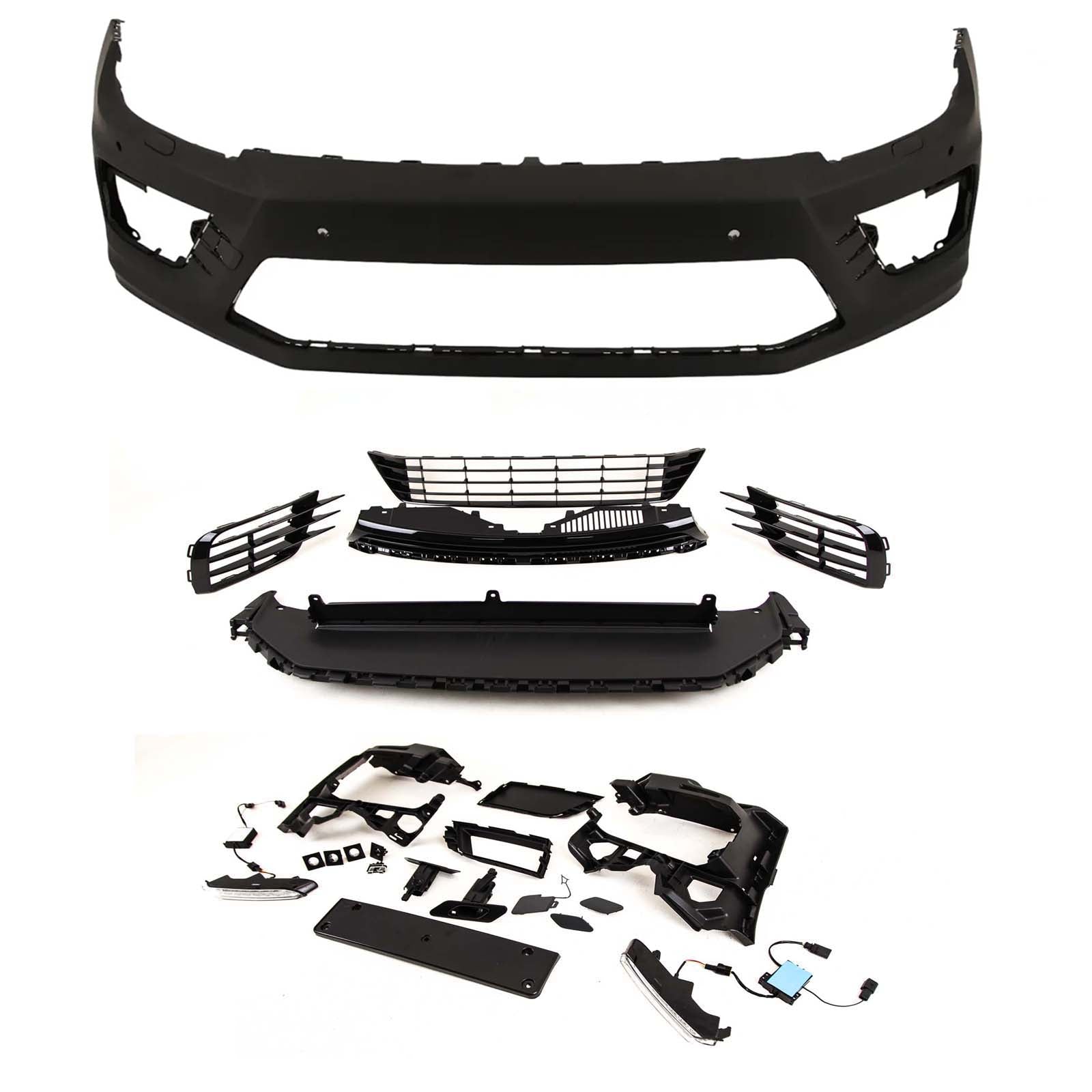 Fits VW Scirocco R 2015-2018 Front Bumper Primed Complete With Washer and Pdc Holes
