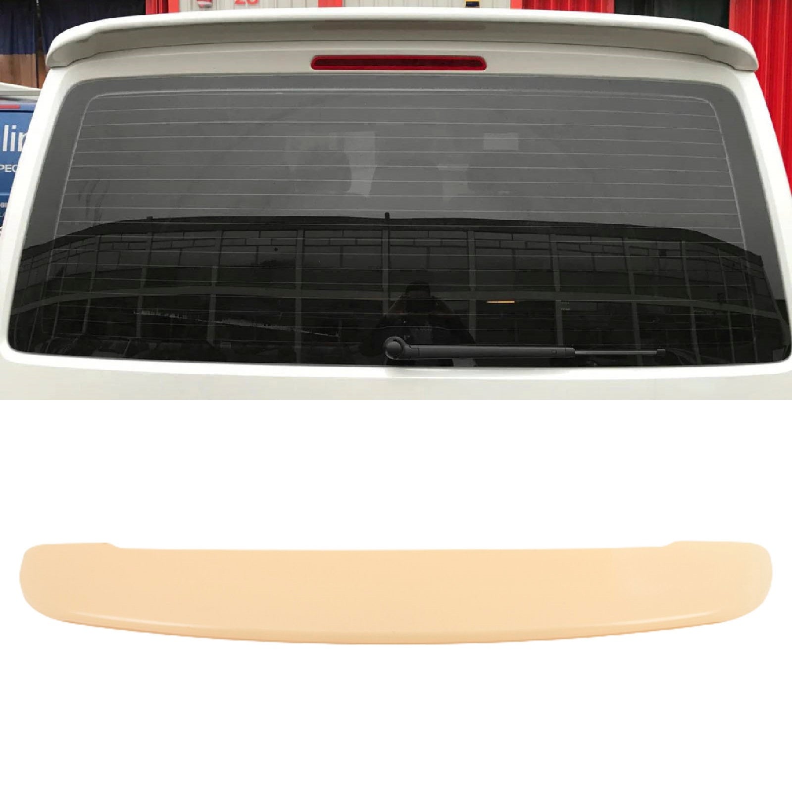 Fits VW Transporter T6 T6.1 2015-2021 Tailgate Rear Roof Boot Spoiler Sportline Look Unpainted