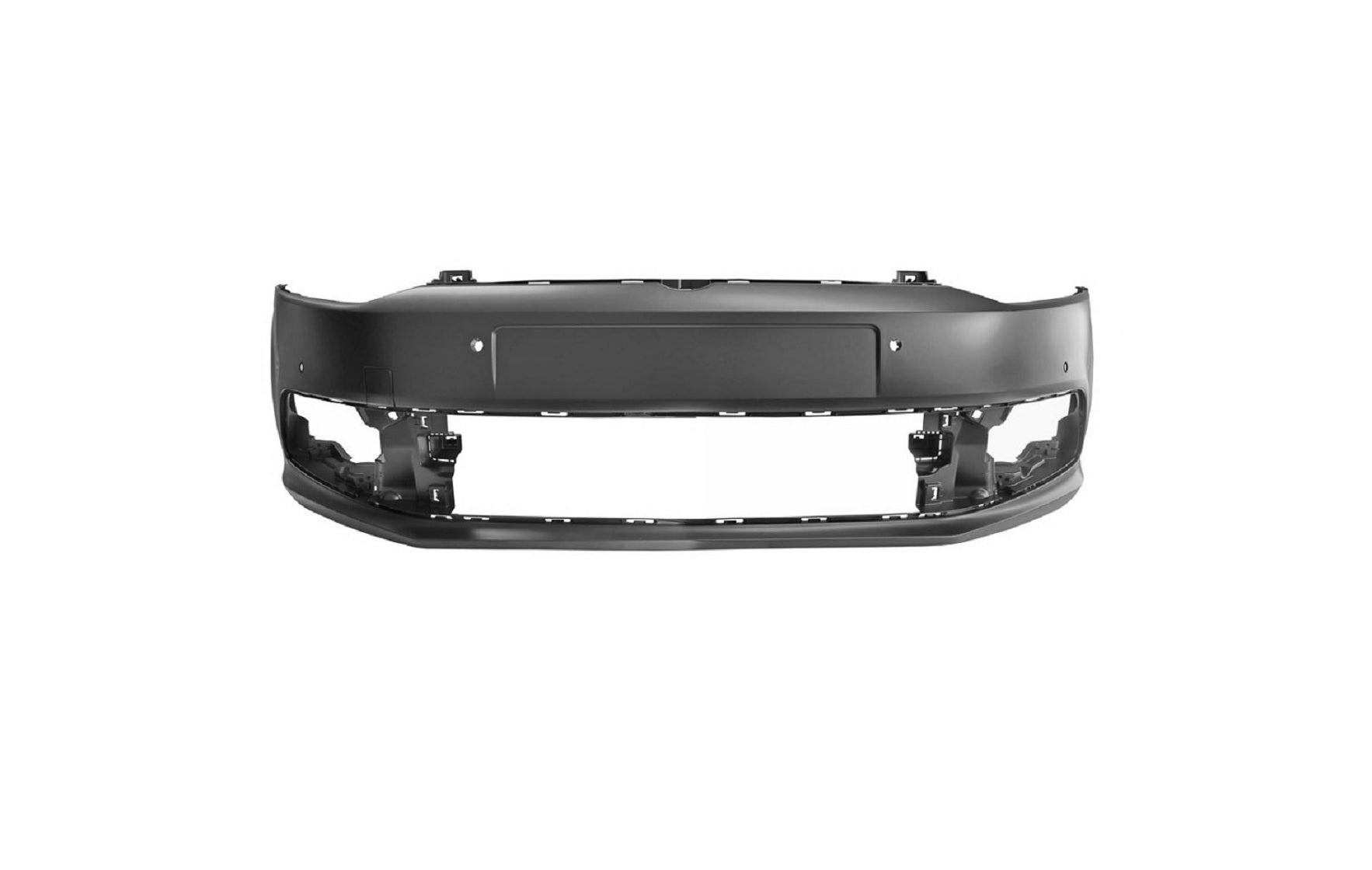 VW Polo MK5 2014-2017 Front Bumper With 4 PDC Holes Without Washer Holes Primed