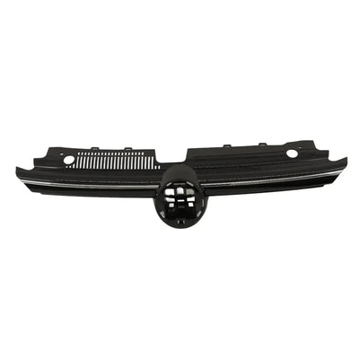 VW Golf MK8 2020-2024 Front Bumper Centre Upper Grille With Chrome Trim - tradevehicleparts.co.uk