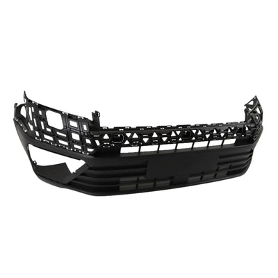 VW Crafter 2017- Front Bumper Lower Section No Parking Sensor Holes Black - tradevehicleparts.co.uk
