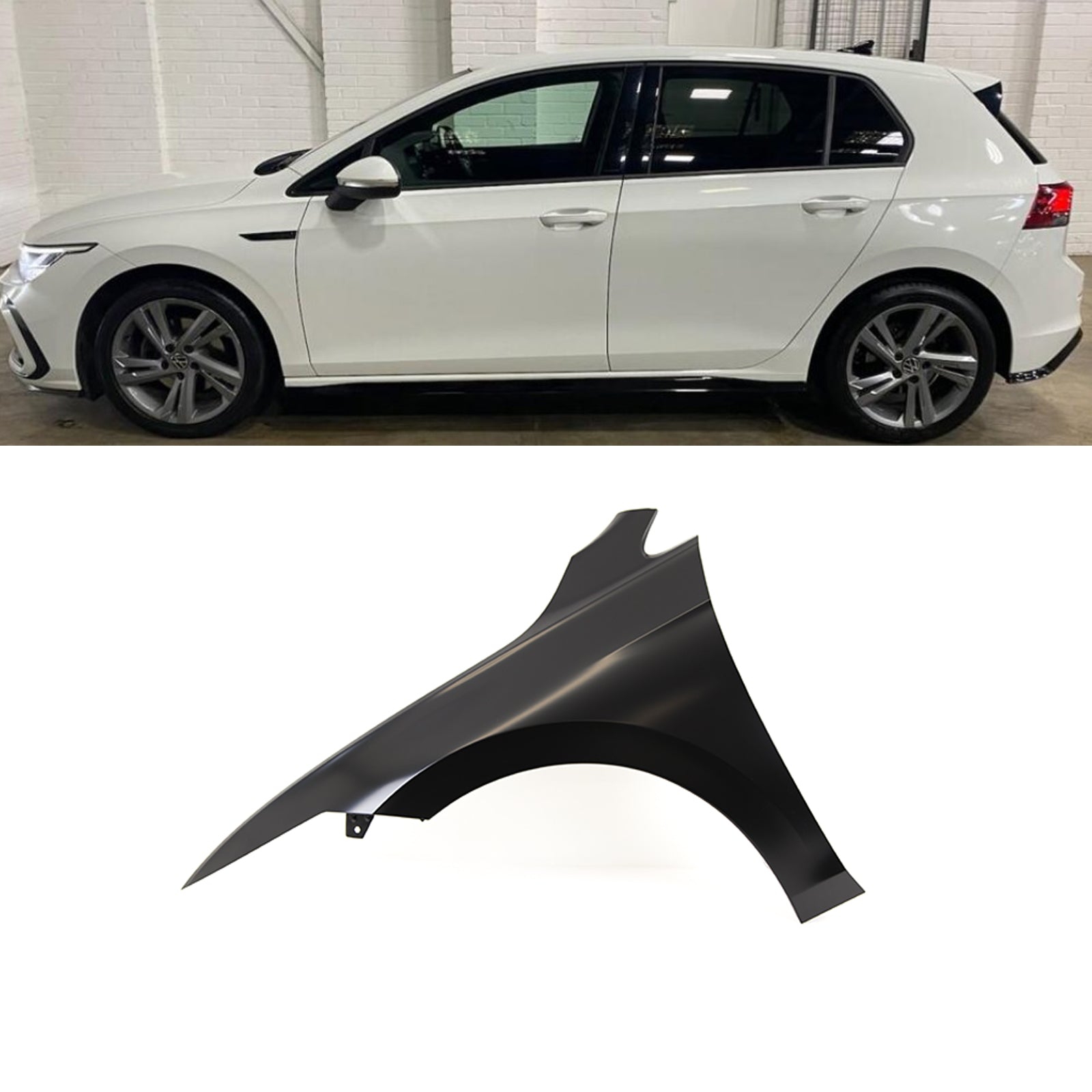 VW Golf MK8 2020- Front Wing Primed Passenger Side
