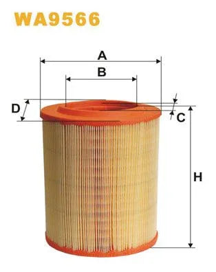 Wix Air Filter WA9566 - tradevehicleparts.co.uk