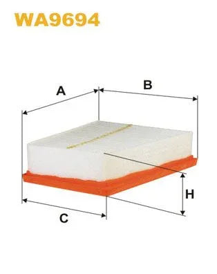 Wix Air Filter WA9694 - tradevehicleparts.co.uk