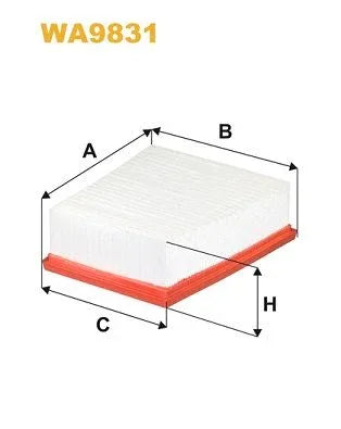 Wix Air Filter WA9831 - tradevehicleparts.co.uk