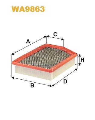 Wix Air Filter WA9863 - tradevehicleparts.co.uk
