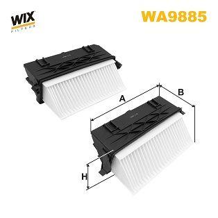 Wix Air Filter WA9885 - tradevehicleparts.co.uk