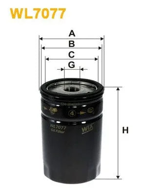 Wix Oil Filter WL7077 - tradevehicleparts.co.uk