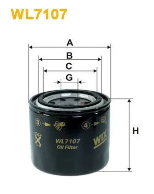 Wix Oil Filter WL7107 - tradevehicleparts.co.uk