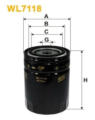 Wix Oil Filter WL7118 - tradevehicleparts.co.uk