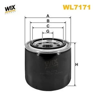 Wix Oil Filter WL7171 - tradevehicleparts.co.uk