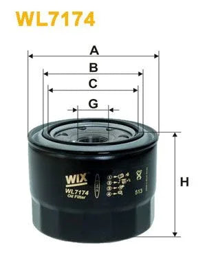 Wix Oil Filter WL7174 - tradevehicleparts.co.uk