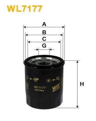 Wix Oil Filter WL7177 - tradevehicleparts.co.uk