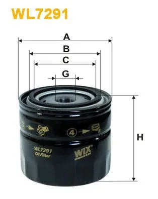 Wix Oil Filter WL7291 - tradevehicleparts.co.uk