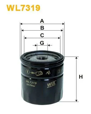 Wix Oil Filter WL7319 - tradevehicleparts.co.uk