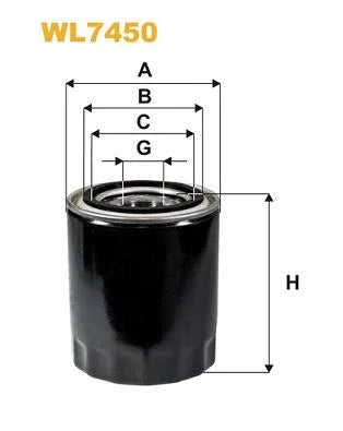 Wix Oil Filter WL7450 - tradevehicleparts.co.uk