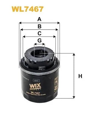 Wix Oil Filter WL7467 - tradevehicleparts.co.uk