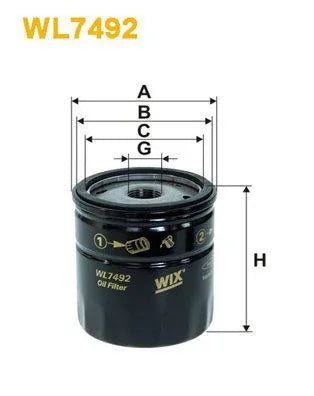 Wix Oil Filter WL7492 - tradevehicleparts.co.uk
