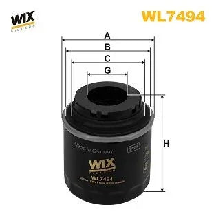 Wix Oil Filter WL7494 - tradevehicleparts.co.uk
