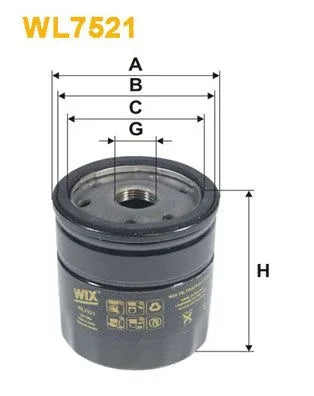 Wix Oil Filter WL7521 - tradevehicleparts.co.uk