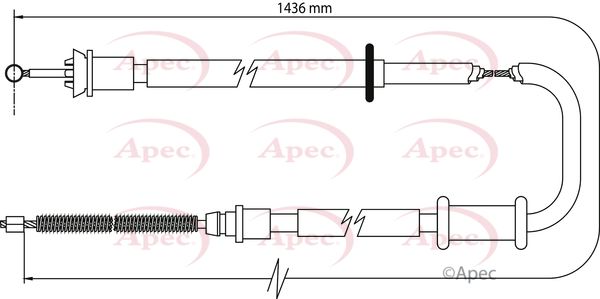 Apec Handbrake Cable CAB1117 - image 2