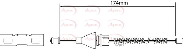 Apec Handbrake Cable CAB1137 - image 2