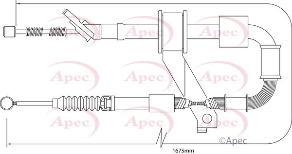 Apec Handbrake Cable CAB1425 - image 2