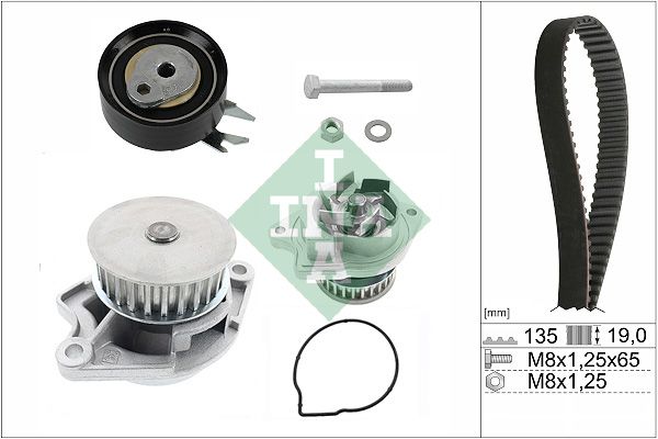 INA Timing Belt Kit & Water Pump 530016631 - image 2