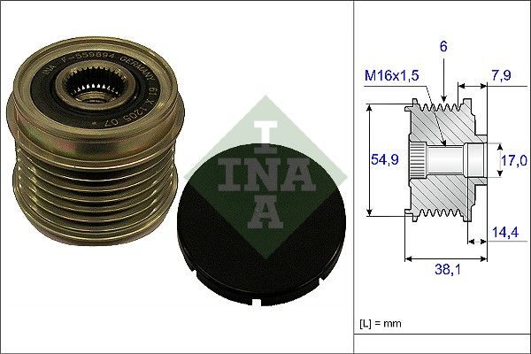 INA Overrunning Alternator Pulley 535017610 - image 2