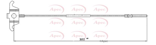 Apec Handbrake Cable CAB1128 - image 2