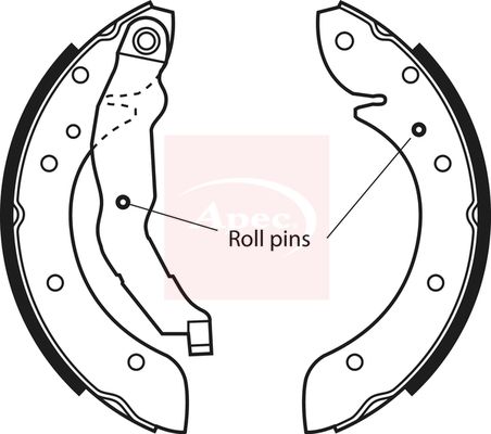 Apec Brake Shoes Set SHU516 - image 2