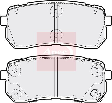 Apec Brake Pads Set PAD2091 - image 2