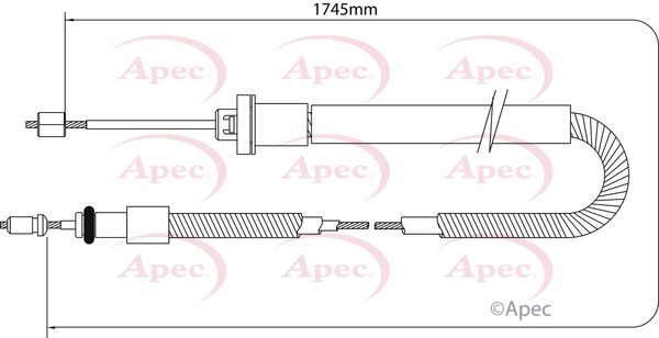 Apec Handbrake Cable CAB1035 - image 2