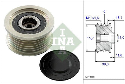 INA Overrunning Alternator Pulley 535024910