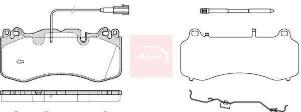 Apec Brake Pads Set PAD2384 - image 2
