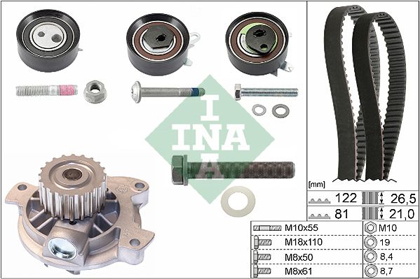 INA Timing Belt Kit & Water Pump 530048430 - image 2