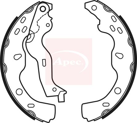 Apec Brake Shoes Set SHU722 - image 2