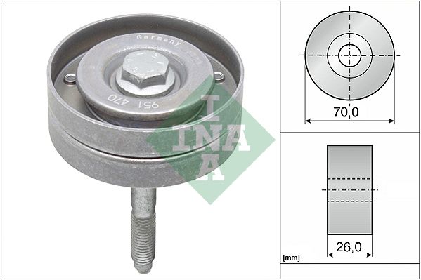 INA Drive Belt Deflection Guide Pulley 532059610 - image 2