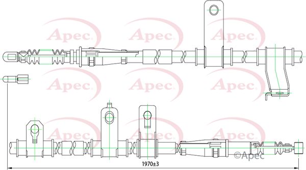 Apec Handbrake Cable CAB1234 - image 2