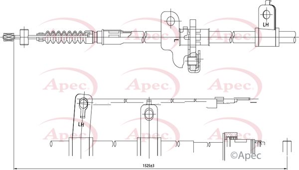Apec Handbrake Cable CAB1252 - image 2