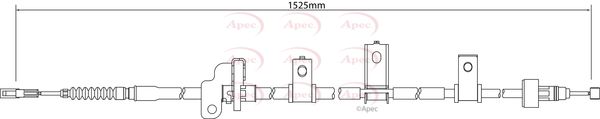 Apec Handbrake Cable CAB1255 - image 2
