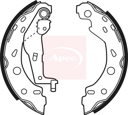 Apec Brake Shoes Set SHU625 - image 2