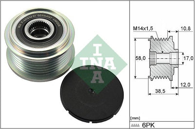 INA Overrunning Alternator Pulley 535030310