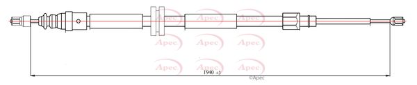 Apec Handbrake Cable CAB1067 - image 2