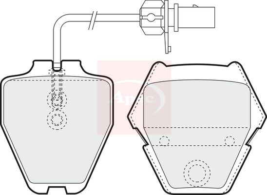 Apec Brake Pads Set PAD1386 - image 2