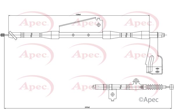 Apec Handbrake Cable CAB1312 - image 2
