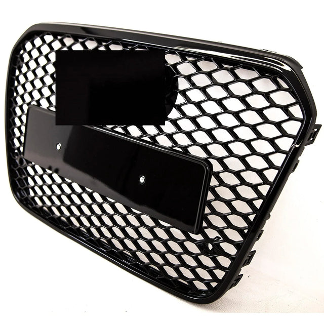 Fits Audi A6 S6 C7 11-15 Front Bumper Grille Honeycomb Gloss Black Sport Badgeless - image 2