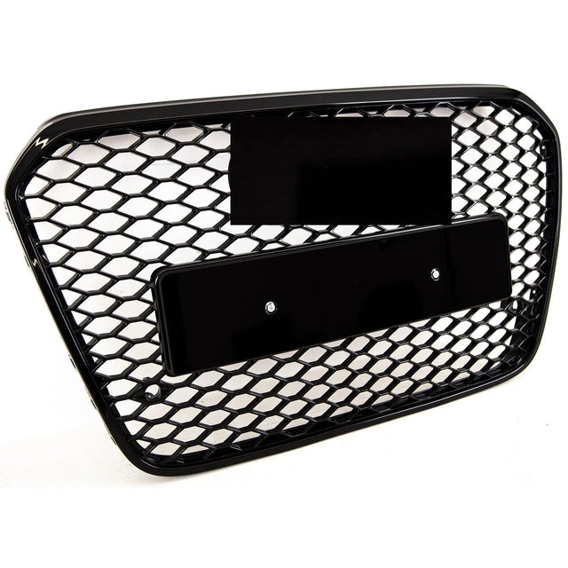 Fits Audi A6 S6 C7 11-15 Front Bumper Grille Honeycomb Gloss Black Sport Badgeless - image 3